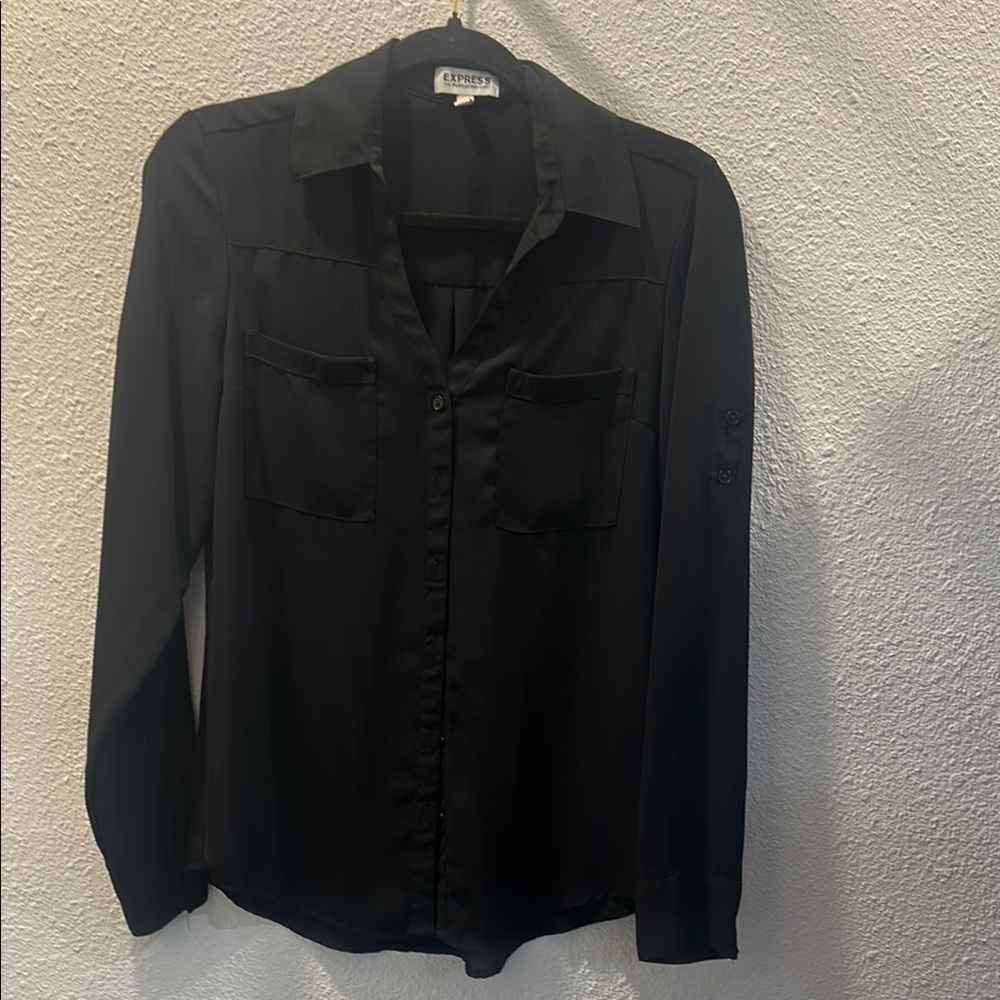 Express Classic Black Long Sleeve Shirt